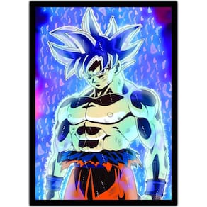 Quadro Dragon Ball Goku Anime Desenho Com Moldura G08