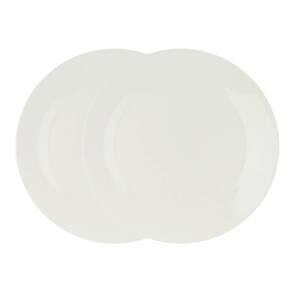 Kit 2 Pratos Para Sobremesa De Porcelana Clean Branco 20Cm