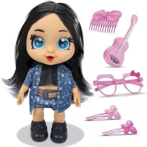 Boneca Cantora Rockeira De Pelúcia Presente De Aniversário