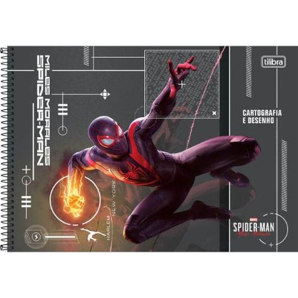 Caderno Cartografia 80Folhas Spider Man 318124 Capa2-Tilibra