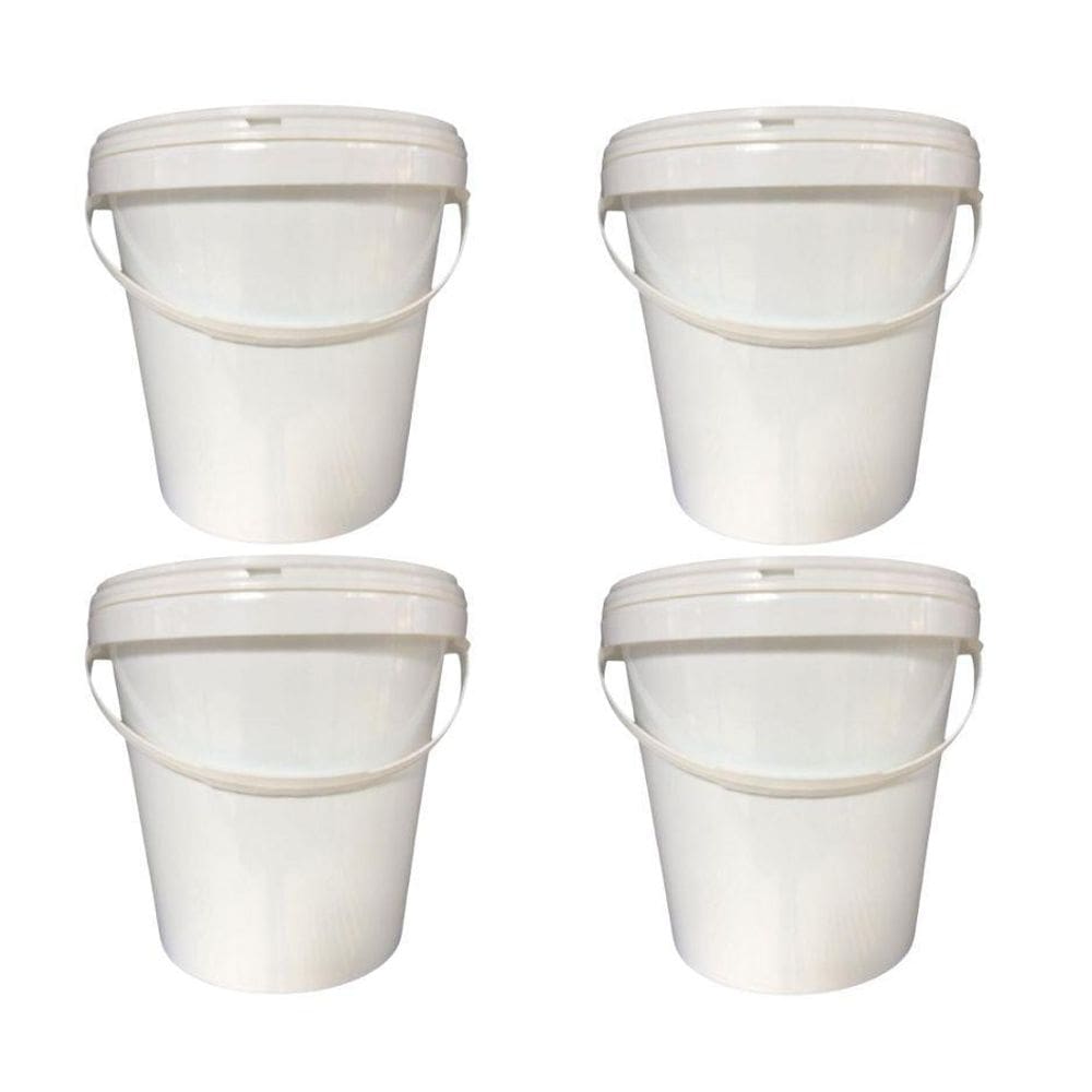 Balde Para Lavanderias 3.6L Com Tampa - 4 Pçs