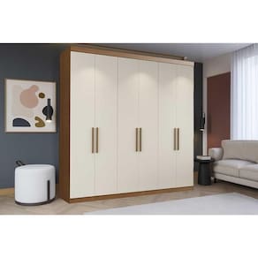 Guarda Roupa Casal 6 Portas c/ 2 Gavetas PH 1707 Carvalho Vermontt/Off White - Herval