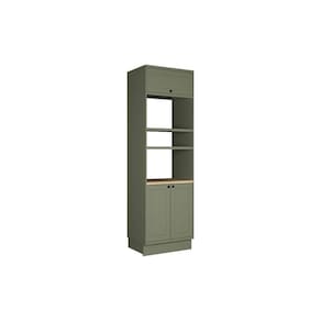 Paneleiro de Cozinha Évora PH 3127 Torre Quente c/ 3 Portas (1 Basculante) e 2 Nichos p/ Forno 70cm Verde - Herval