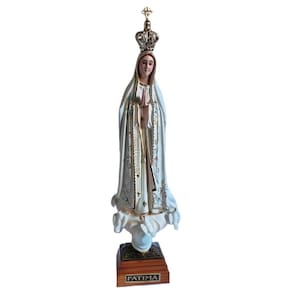 Imagem de Nossa Senhora de Fátima Resina Importada de Portugal 20cm
