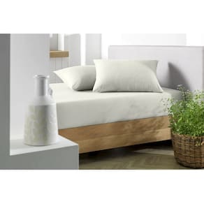Lençol De Malha 100% Algodão Com Elástico King Extra Soft - Marfim