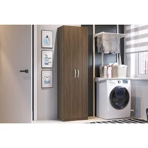 Armário Multiuso Lavanderia PH 1711 c/ 2 Portas Nogueira - Herval