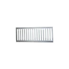 Ralo Linear Grelha Em Alúminio 20X40Cm Com Suporte Fixação