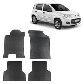 Tapete Borracha Fiat Novo Uno 2011 Até 2021 4 Peças