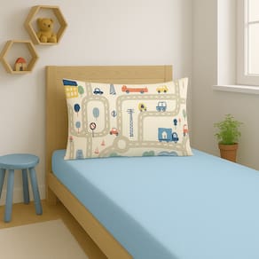 Jogo De Cama Malha 100% Algodão Solteiro Soft - Auto Pista