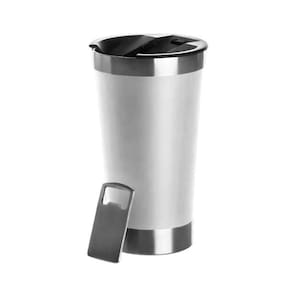 Copo Térmico Branco Aço Inox Parede Dupla 473Ml