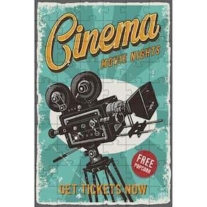 Quebra-Cabeça Inclusivo 300 Peças Cinema Que Encanta E