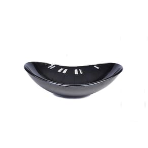 Gabinete de Vidro Inox 70cm Cuba Oval Preto 8mm