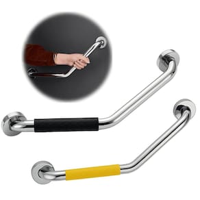 Barra Apoio Angular Antiderrapante Inox Banheiro Acessível