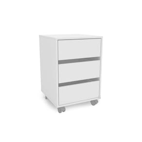 Gaveteiro p/ Escritório Maua c/ 3 Gavetas Branco - Politorno