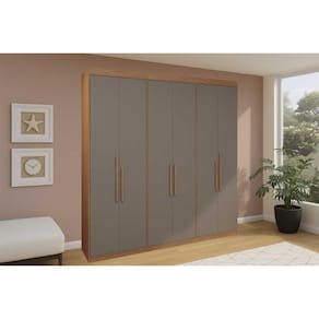 Guarda Roupa Casal 6 Portas e 2 Gavetas PH 1804 Carvalho/Fendi - Herval