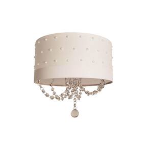 Luminária Infantil Quarto Menina Pérolas Cristal 30X15Branco