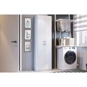 Armário Multiuso Lavanderia PH 1711 c/ 2 Portas Branco - Herval