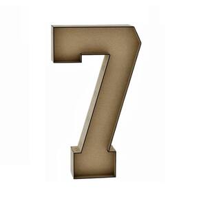 Número 7 Letra Caixa Grande Mdf 80Cm De Altura Decoração
