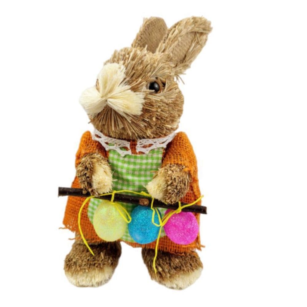 Coelho Fêmea Cozinheira Laranja Decorativo Páscoa 20x10cm