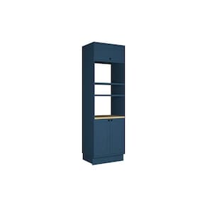 Paneleiro de Cozinha Évora PH 3127 Torre Quente c/ 3 Portas (1 Basculante) e 2 Nichos p/ Forno 70cm Azul - Herval