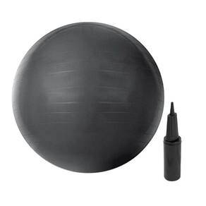 Bola De Ginástica 75Cm Cinza Para Pilates Com Bombar De Ar