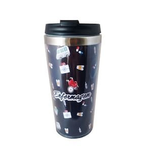 Copo Térmico Inox Enf. 450ml Branco - Tampa Rosquear
