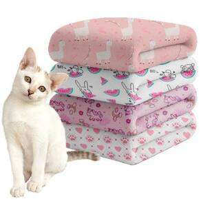Manta Cobertor Pet Gato Avulsa Mantinha Fêmea Rosa Frio