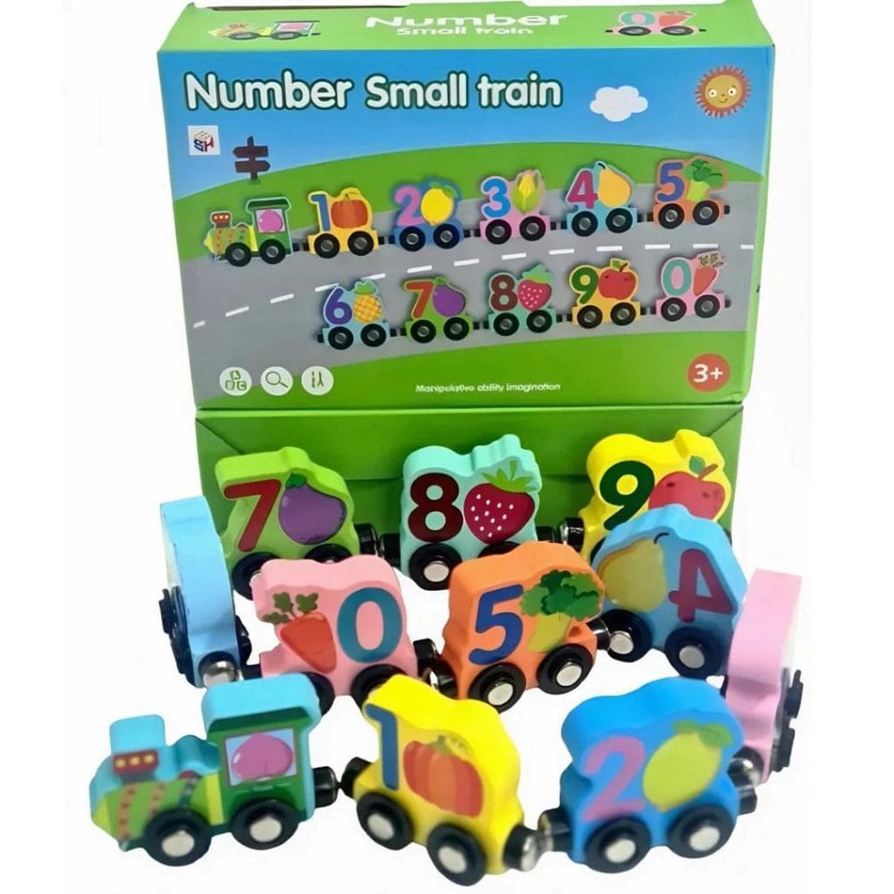 Trenzinho Magnétic Com Números Animais Em Madeira - Frutas