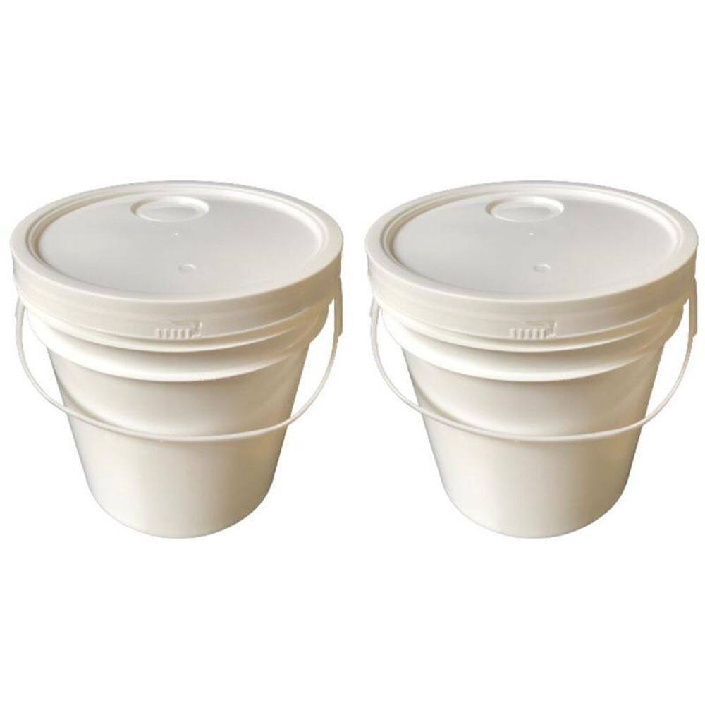 Balde Plástico 5L Para Colocar Alimentos - 2 Pçs