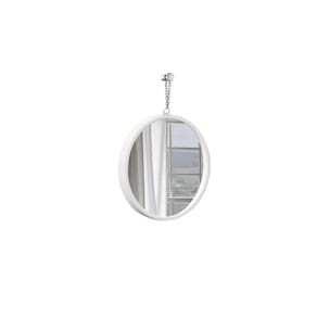 Espelho Decorativo Short Strip Branco Alça Corrente 30 Cm