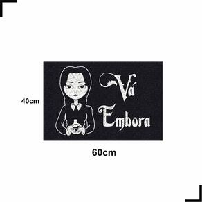 Tapete Porta Va Embora 60X40 Wandinha Addams Emborrachado