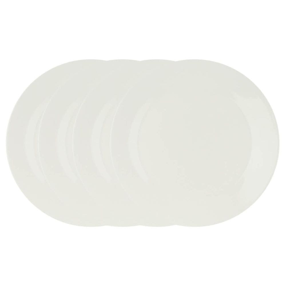 Kit 4 Pratos Para Sobremesa De Porcelana Clean Branco 20Cm