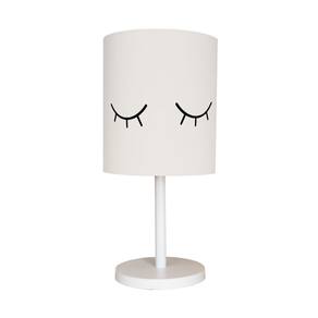 Abajur Infantil Olhinho Base Branca Cúpula 20X43 Branco