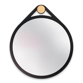 Espelho Decorativo Adnet Flat Preto 40 Cm Redondo
