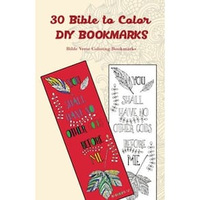Marcadores Livro para colorir de versículos bíblicos 30 marcadores DIY