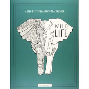 Tracing Book Wild Life with Animal Zentangle Designs para adultos