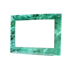 Espelho Banheiro Com Prateleira 60Cm X 45Cm Mármore Verde