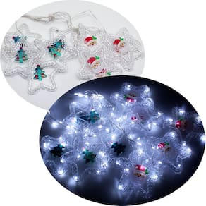 Cascata Pisca LEDs Decoração Noel Árvore Natal Branco De 3M