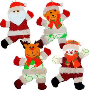 Kit 8 Pendente Árvore Natal Noel Urso Rena Boneco Neve 19cm