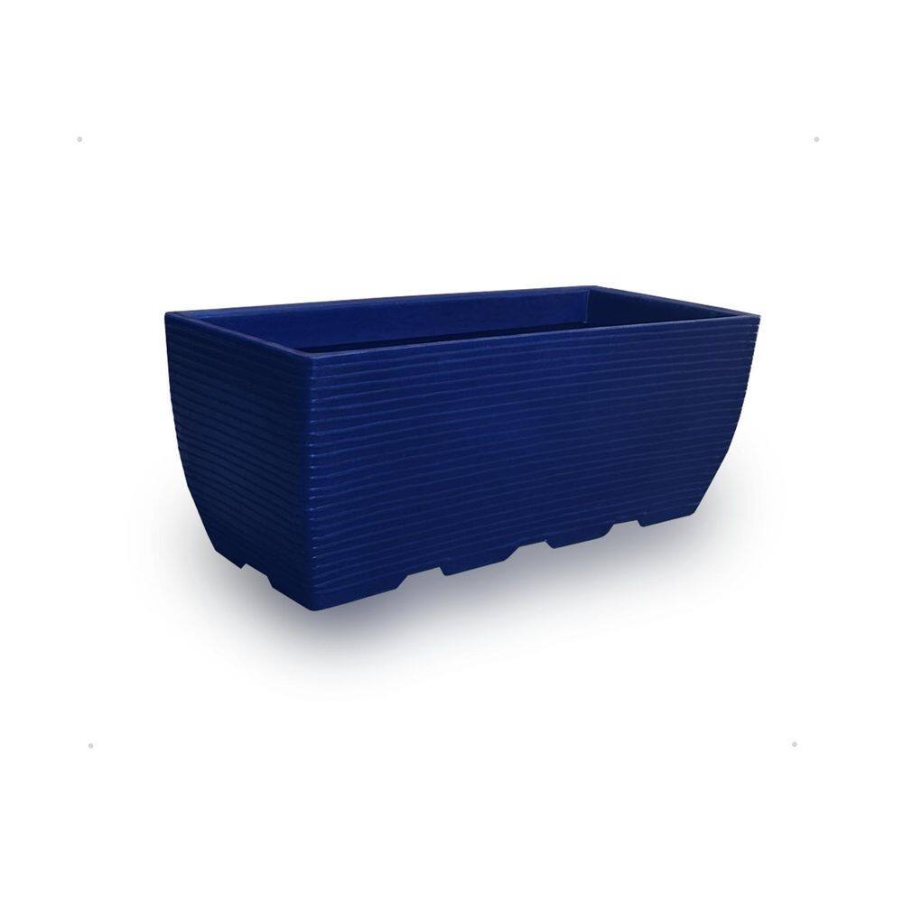 Vaso De Planta Jardineira Decorativa Polietileno 60X25 Azul