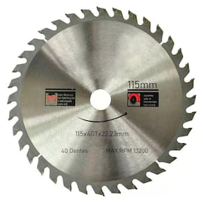Kit 12 Discos De Serra Circular Com 40 Dentes 4-1/2" 115mm Para Madeira