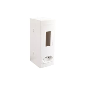 Caixa de Sobrepor MarGirius Slim CP2-01 com Corte para Disjuntor e Tomada 2P+T 20A Branca
