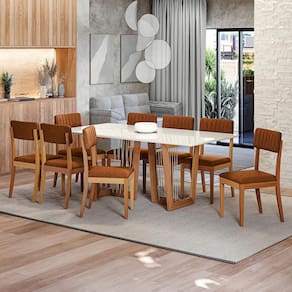 Conjunto Sala de Jantar Madeira Maciça 8 Cadeiras Kappesberg