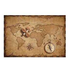 Fundo Fotográfico Mapa E Aviador 2,2X1,5 Fff-679
