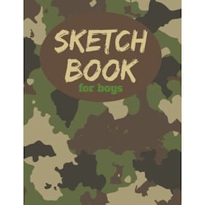 Caderno de esboços Genérica para meninos, 21,6x28cm, papel em branco