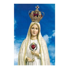 Quebra-Cabeça Religioso Nossa Senhora Fátima 35 Peças Mdf