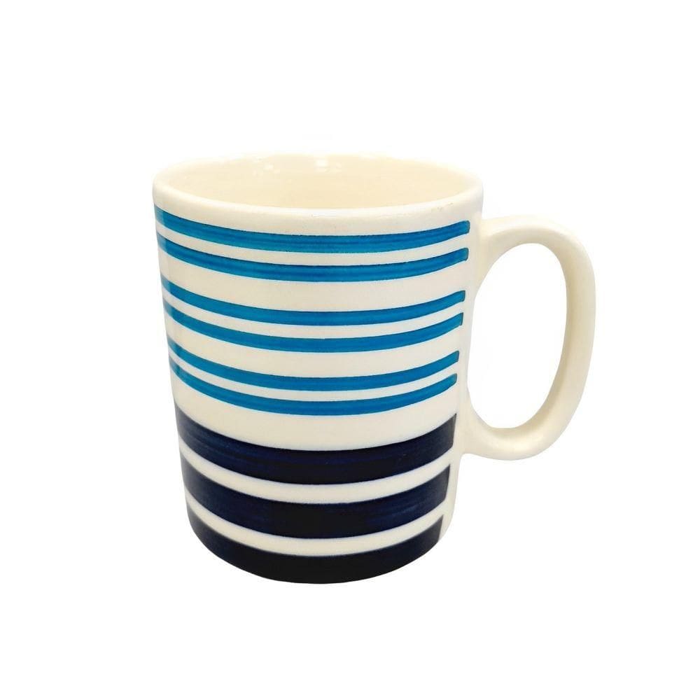 Caneca Cerâmica Reta 320ml Colors 331300 Azul - Allmix