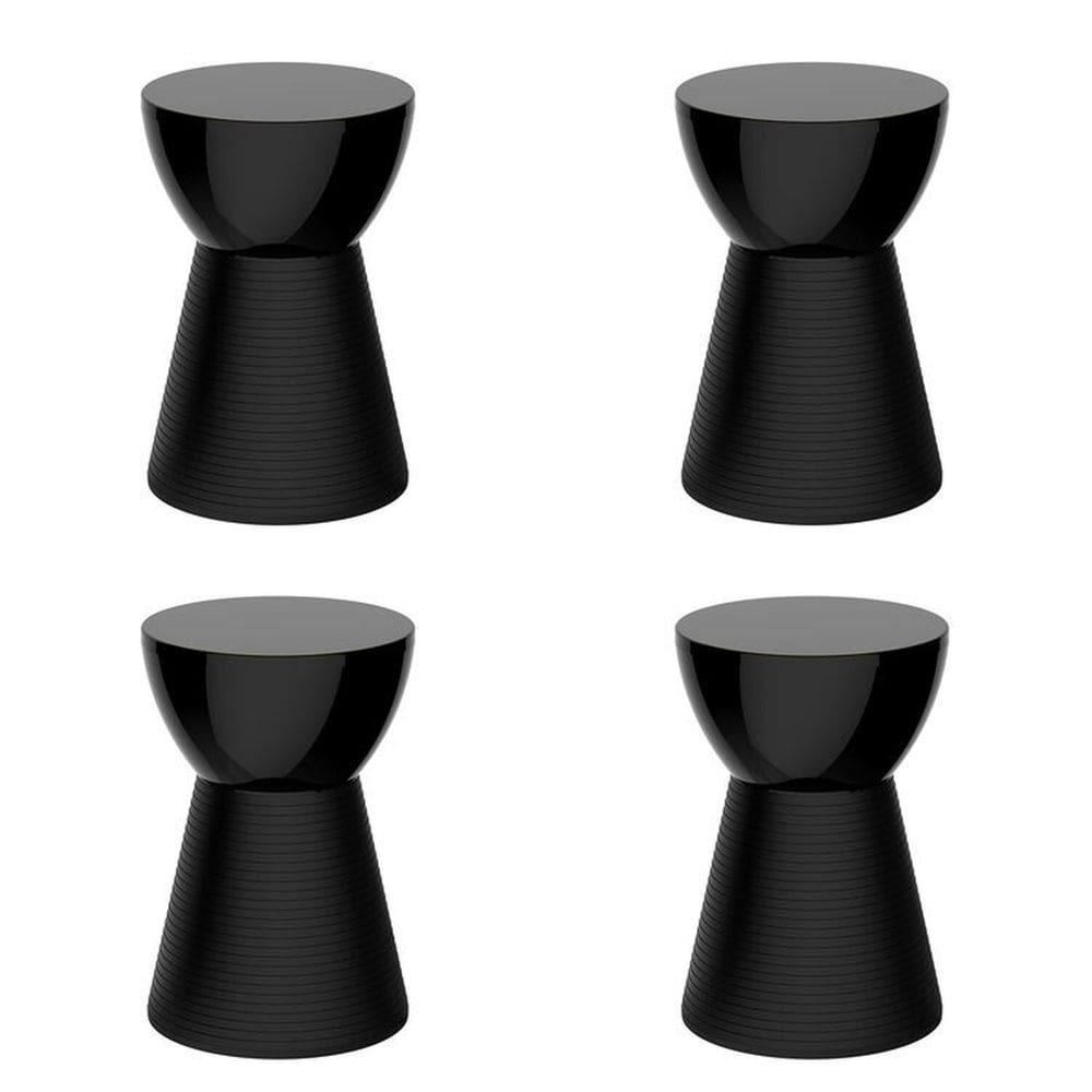 Conjunto 4 Unidades Banqueta Sili Preto