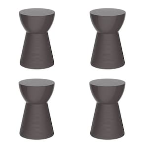 Conjunto 4 Unidades Banquetas Sili Cinza Mushroom