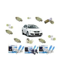 Jetta Kit Lâmpadas 2007 2008 2009 2010 Brancas Farois + Led